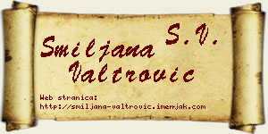 Smiljana Valtrović vizit kartica